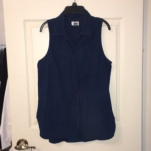 Button down, jean top